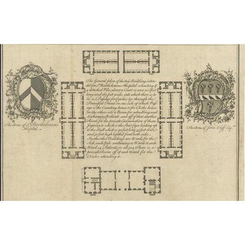 St Bartholomew's Hospital, London, Plans & Elevations, 1755 For Sale - Image 4 of 9