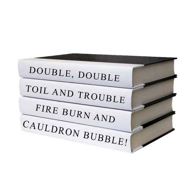 Let your thoughts be seen with these four Decorative hardback books in black with white spines.