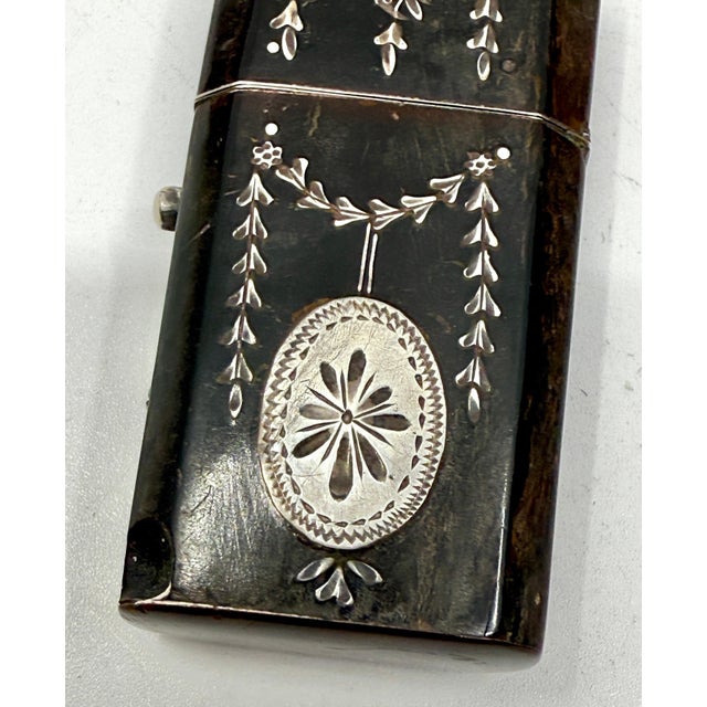 19th Century 3 Horn, Wood and Silver Match Safes or Trinket Boxes For Sale - Image 14 of 18