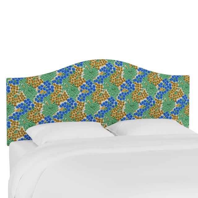 Not Yet Made - Made To Order Kenmore Headboard in Blue Citrine Loiret, King For Sale - Image 5 of 5