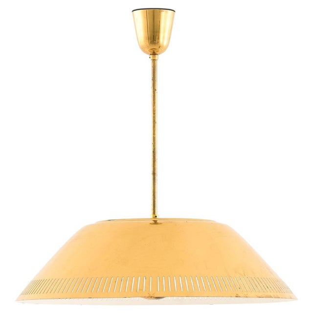 Ceiling Lamp in Brass and Glass from Lisa Johansson-Pape, 1950s For Sale - Image 10 of 10