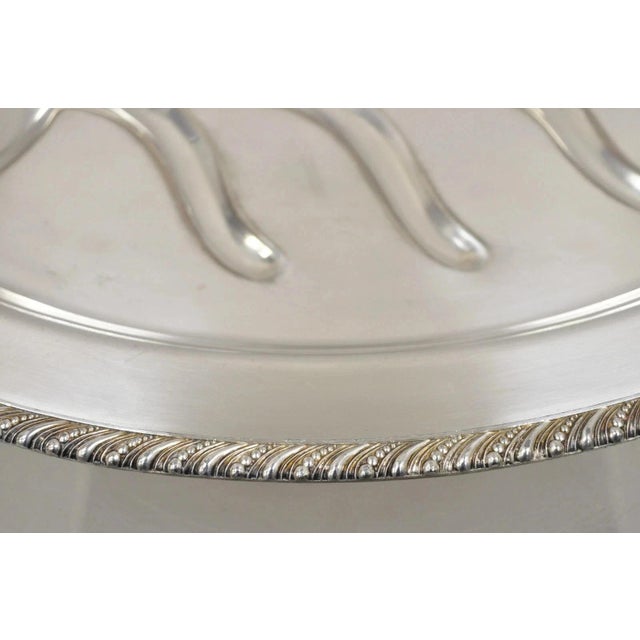 Metal Vintage English Regency Silver Plated Oval Meat Cutlery Serving Platter Tray For Sale - Image 7 of 11