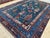 Vintage Teal Wool Kazak-Style Tribal Rug 9 X 13 For Sale - Image 11 of 17