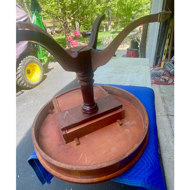 1950s Mersman 7494 Vintage Drum Pedestal Table For Sale - Image 15 of 16