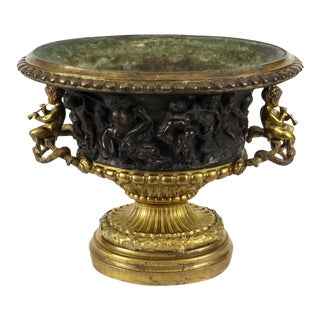 French Grand Tour Bronze & Ormolu Jardiniere, 19th Century For Sale