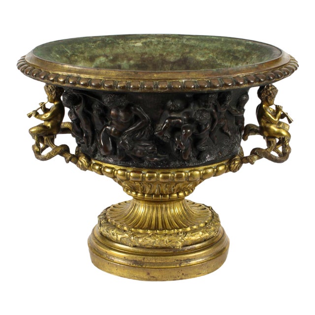 French Grand Tour Bronze & Ormolu Jardiniere, 19th Century For Sale