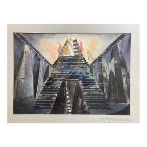 Late 20th Century Original Lane Halteman Stage Design Watercolor Paintings, 5