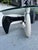 1990s Sculptural Black & White Glass Coffee Table in the Style of Noguchi For Sale - Image 4 of 5