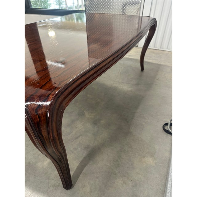 Wood Theodore Alexander Keno Brothers "Fine Point Ii" Exotic Veneer Cocktail Coffee Table For Sale - Image 7 of 14