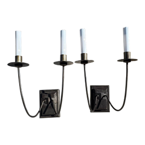 Thomas O’ Brien for Visual Comforts Double Arm Wall Light Sconce- A Pair