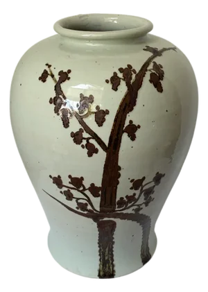 Rusty Brown Twisted Tree Flaring Rim Dynasty Jar Legends of Asia