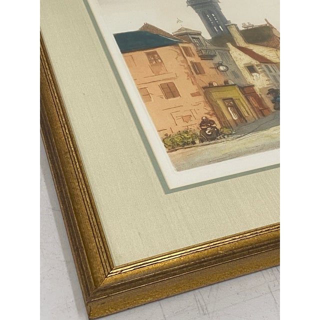 1940s Vintage European School Hand Colored Lithograph C.1940s For Sale - Image 5 of 9