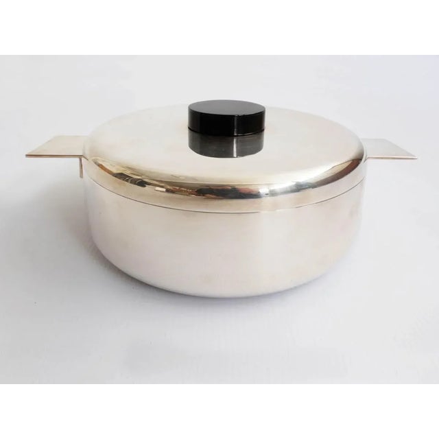 1960s Silver Plated and Bakelite Lidded Box by Lino Sabattini, 1960s For Sale - Image 5 of 5