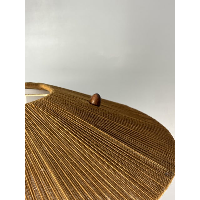 Large Mid-Century Teak and Sisal Cord Pendant from Temde Leuchten, 1960s For Sale - Image 13 of 18