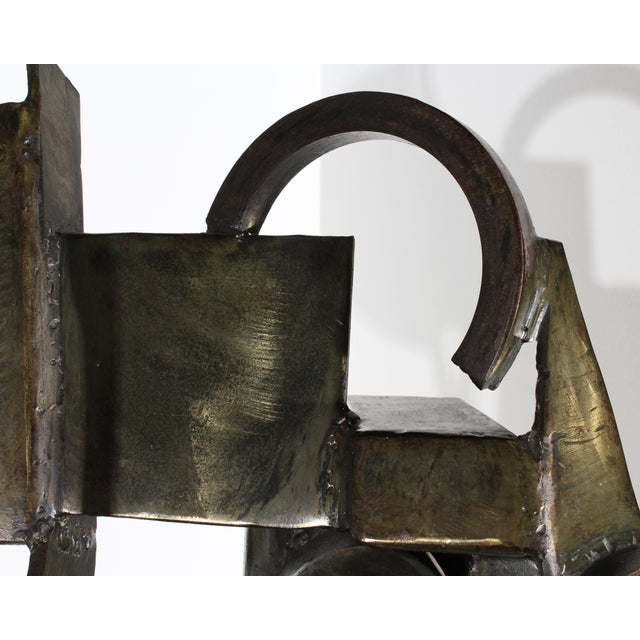 Metal Cubist Style Metal Sculpture of an Elephant by Robert Beaven For Sale - Image 7 of 8