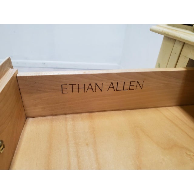 1990s 1990s Ethan Allen Secretary Desk French Country Paint decorated For Sale - Image 5 of 14