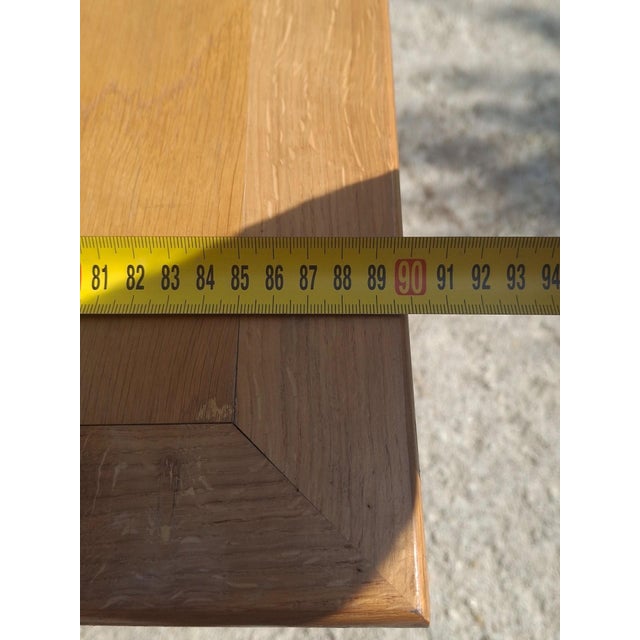 Wood French Reconstruction Extendable Oak Table, 1950 For Sale - Image 7 of 17