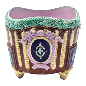 Large Antique Majolica Jardiniere