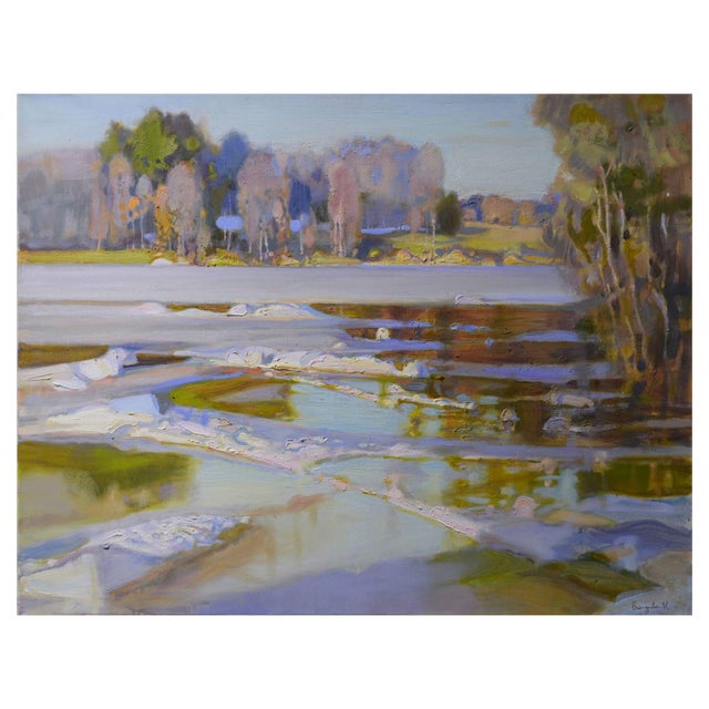 Valery Baida, The Arrival of Summer, Oil on Canvas, 2023 For Sale