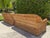 Vintage 72” Handwoven Rattan Sofas With Large Braid Trim, Pair For Sale In Naples, FL - Image 6 of 17