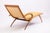 John Louis Graz Chaise Longue C. 1950s Curved Wood & Inset Woven Raffia Modern For Sale In Detroit - Image 6 of 10