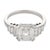 Modern Early 20th Century Art Deco Style Gia 3.00 Carat Asscher Cut Diamond Platinum Engagement Ring, Size 6.75 For Sale - Image 3 of 5