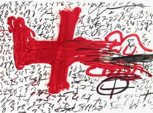Antoni Tàpies "Jambe Et Chiffres" 1984 Lithograph