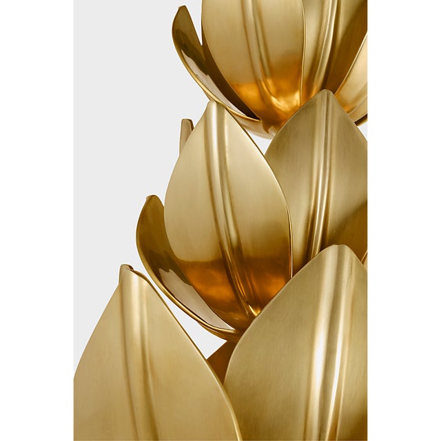 Julie Neill for Visual Comfort Signature Alberto Extra Large Three Tier Sconce in Antique-Burnished Brass For Sale In Houston - Image 6 of 9