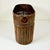 Chestnut 1980s Vintage Boho Chic Safari Coastal Tole Elephant, Monkey & Giraffe Faux Wood Bamboo Wastebasket For Sale - Image 8 of 16