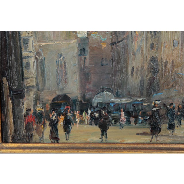 Alois Pfund, Marienplatz, Munich, 1920s, Oil on Cardboard, Framed For Sale - Image 7 of 12