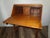 1970s Lh25 Vintage French Country Drop Leaf Secretary Desk Solid Oak For Sale - Image 5 of 12