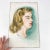 Vintage Original Watercolor Modernist Female Portrait Painting Signed Beier For Sale - Image 4 of 9