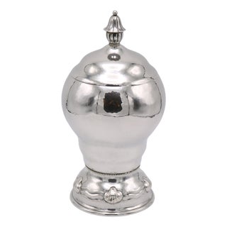 Art Deco Period Sterling Silver Covered Vase Germany circa 1930 For Sale