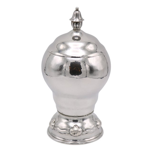 Art Deco Period Sterling Silver Covered Vase Germany circa 1930 For Sale