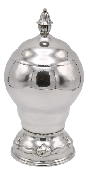 Art Deco Period Sterling Silver Covered Vase Germany circa 1930