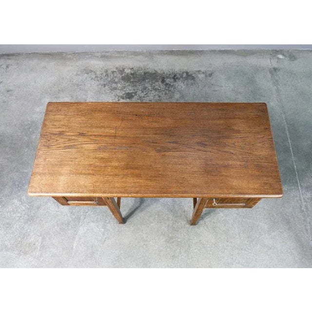 Oak Desk with Compartments, Early 1900s For Sale - Image 9 of 18