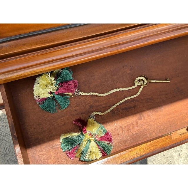 Vintage Mahogany Glass Display Cabinet For Sale - Image 9 of 16