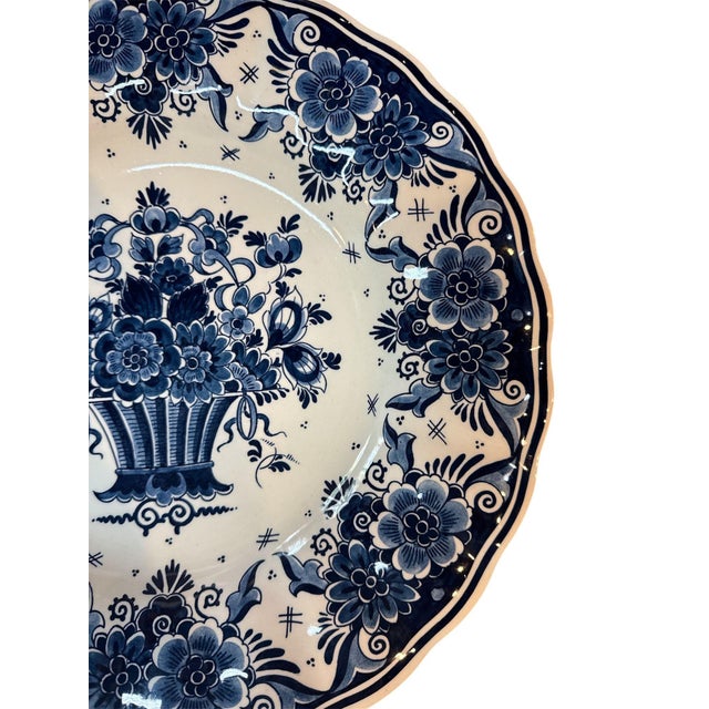 1950s Royal Delft Hand Painted Platter For Sale - Image 4 of 8