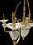 Brass Vintage Lenox Porcelain Brass Large 6 Light Traditional Chandelier For Sale - Image 8 of 14