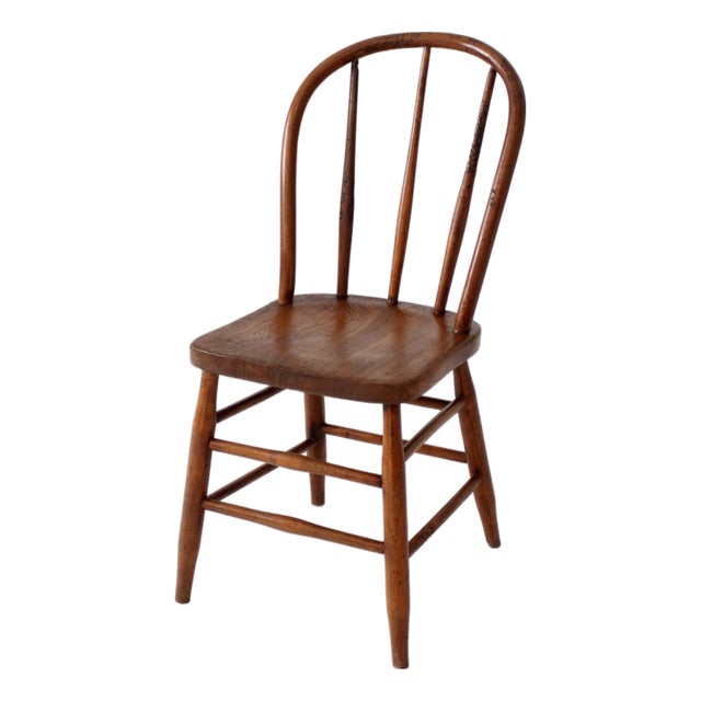 Antique Windsor Bow Back Farmhouse Chair For Sale