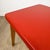 Wooden Stool with Red Imitation Leather, 1950s For Sale - Image 6 of 8