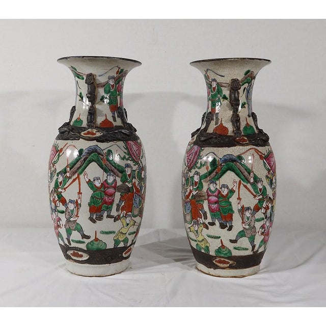 Chinese Nankin Porcelain Vases, 1890s, Set of 2 For Sale - Image 5 of 18
