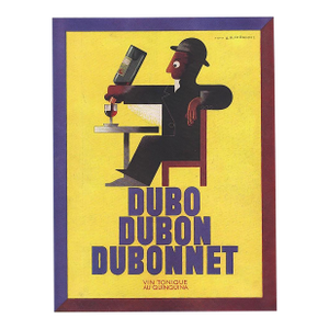 1937 French Vintage Alcohol Advertisement Print-A.M. Cassandre, Matted