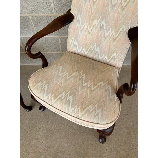 Hickory Chair Mahogany Gooseneck Georgian Style Fireside Chairs - A Pair For Sale - Image 11 of 15