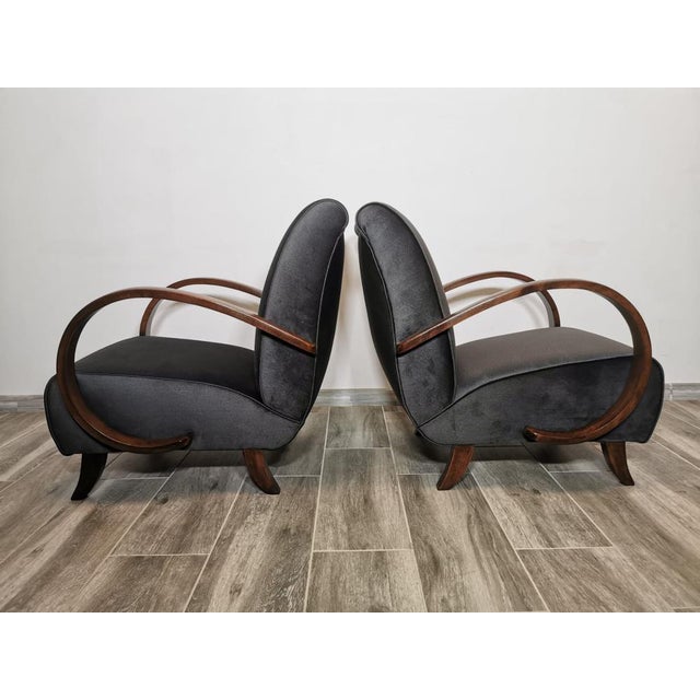 Set of Armchairs by Jindrich Halabala, 1940s For Sale - Image 13 of 16