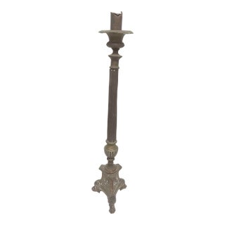 Antique Tall Gothic-Style / Religious Altar Candlestick For Sale