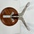 Mid-Century Modern Flexform Walnut and Stainless MCM Style Round Top Side Table For Sale - Image 3 of 7