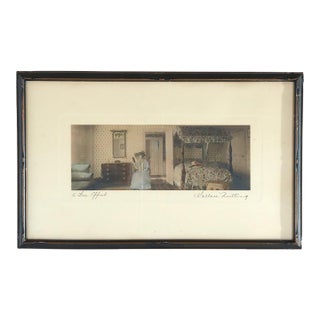 Antique Wallace Nutting Print “A Fine Effect” Signed C1900 For Sale
