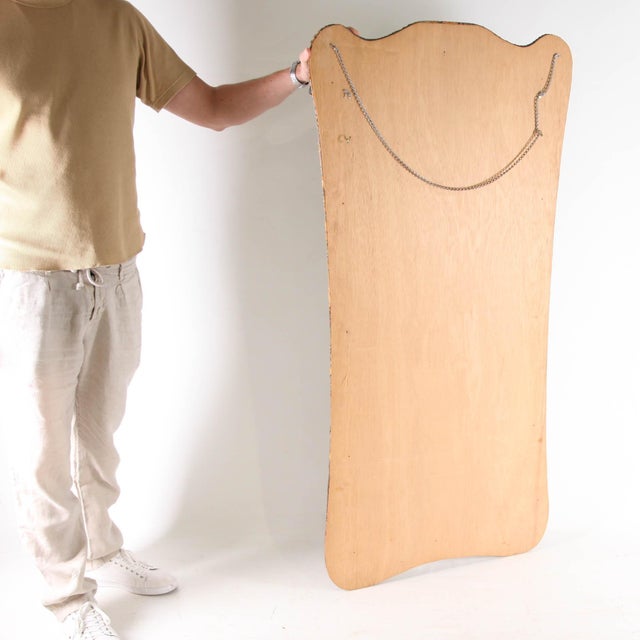 Large Leather Mirror, 1970s For Sale - Image 6 of 16