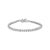 Envelop your wrist in the timeless elegance of this 10K white gold tennis bracelet, a masterpiece adorned with an...